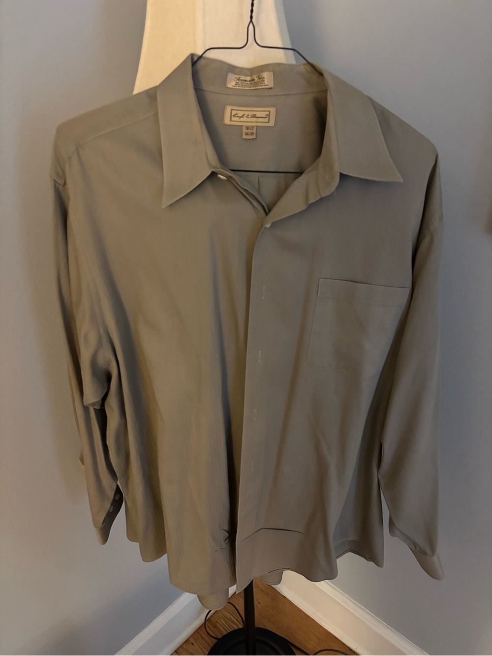 croft & barrow Sage Green Long-Sleeve Button-Up Shirt